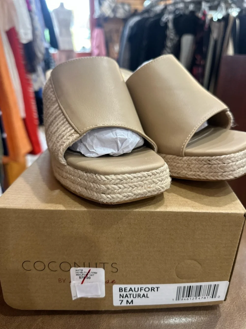 Coconuts by Matisse Beaufort Espadrille Slide Sandals NWT size 7 (quantity 2) - Picture 4 of 8